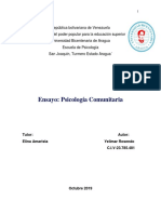 Ensayo Psicologia Comunitaria