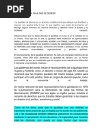 Borrador Propuesta Mujer e Igualdad de Genero