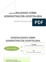 Generalidades Sobre Administración Hospitalaria