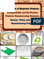 Production of Bioplastic Products. Biodegradable and Bio-Plastics Products Manufacturing Business. Glasses, Plates and Bags Manufacturing Project.-207549 PDF