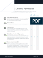 Business Continuity Plan Checklist PDF