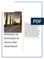 To Study Presence of Insecticide in Various Fruits & Vegetables Class 12 Project PDF