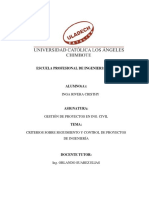 Criterios Sobre Seguimiento y Control de Proyectos de Ingeniería