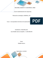 Unidad 1 - Fase 1 - Conceptualizar Términos de La Planeación Estratégica