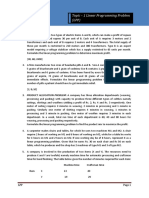 OPERATIONS RESEARCH Assignment 1 Formulation of LPP