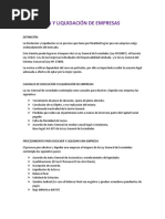 Disolución y Liquidación de Empresas