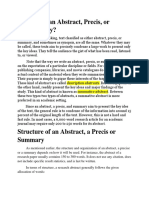 Abstract Precis Summary