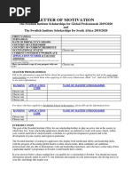 Motivation Letter Form Sisgp - Sissa 2019 2020