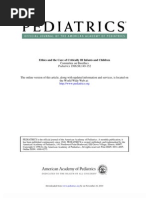 Ethics and The Care of Critically Ill Infants and Children