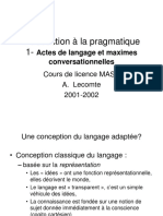 Cours de Pragmatique (Intro)