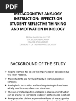 Metacognitive Analogy Intruction