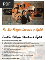 Pre-War Philippine Literature in English - Final