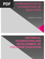 A Presentation in Foundations of Education