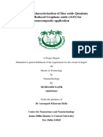 Synthesis and Characterization of Zinc Oxide and Reduced Graphene Oxide Nanocomposite