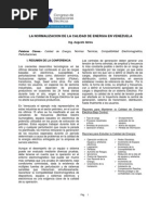 Normalizacion de La Calidad de Energia en Venezuela (Resumen)