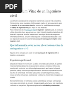 Currículum Vitae de Un Ingeniero Civil