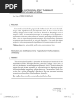 Motivación y Justificación. Ernst Tugendhat y La Fundamentación de La Moral