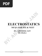 JEE & NEET Physics Electrostatics MCQs PDF