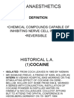 Local Anaesthetics: - Chemical Compounds Capable of Inhibiting Nerve Cell Impulses - Reversible