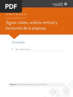 Signos Vitales Analisis Horizontal y Vertical de La Empresa