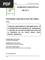 GOBIERNO REGIONAL Informe Liquidacion