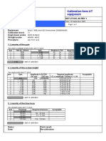 Calibration Sheet Ultrasonic Test Equipment