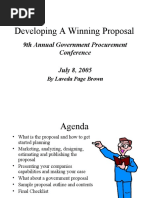 Developing A Winning Proposal