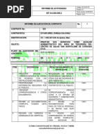 Informe de Ejecución de Contrato