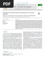 Assessment of Ferrocyanide Intake From Foodgrade Salt in The Kor 2018