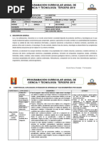 Programación Curricular Anual CTA TERCERO 2019