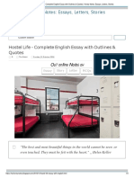 Hostel Life - Complete English Essay With Outlines & Quotes - Honey Notes - Essays, Letters, Stories