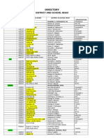 Directory District and School Head