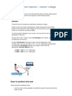 Direct Injection Test (Voltage Vs Current) (Picoscope)