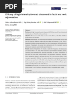 Efficacy of High-Intensity Focused Ultrasound in Facial and Neck Rejuvenation.