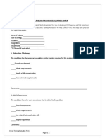 On Job Training Evaluation Form