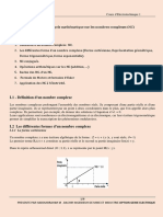 Chapitre 1 Rappels Mathématique Sur Les Nombres Complexes