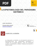 Semana 1 - La Epistemología Del Paradigma Sistémico PDF