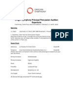 Principal Percussion Audition Repertoire