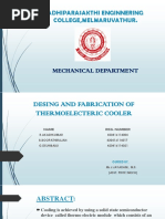 Design and Fabrication of Thermoelectric Cooler