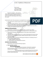 MEchanical MEasurement Notes