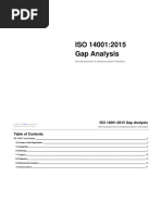 ISO 14001-2015 Gap Analysis & Implementation Checklist