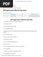 SPSC English Lecturer MCQs Past Paper Solved - Atif Pedia