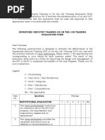 OJT Evaluation Form