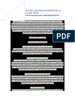 Resumen Corto de Los Precursores de La Independencia Del Perú