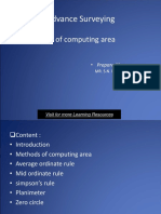 Advance Surveying (CE4G) Computation of Area