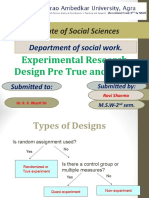 Experimental Research Design Pre True and Quasi