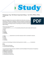 General Knowledge - Pedagogy Top 100 Most Important Mcqs - For NTS, PPSC, FPSC, OTS PDF