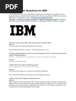 SQL Interview Questions For IBM