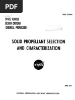 Solid Propellant Selection and Characterization