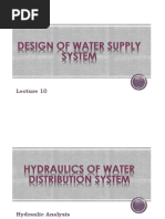 Lec-11 (Hydraulics of Water Distribution System)